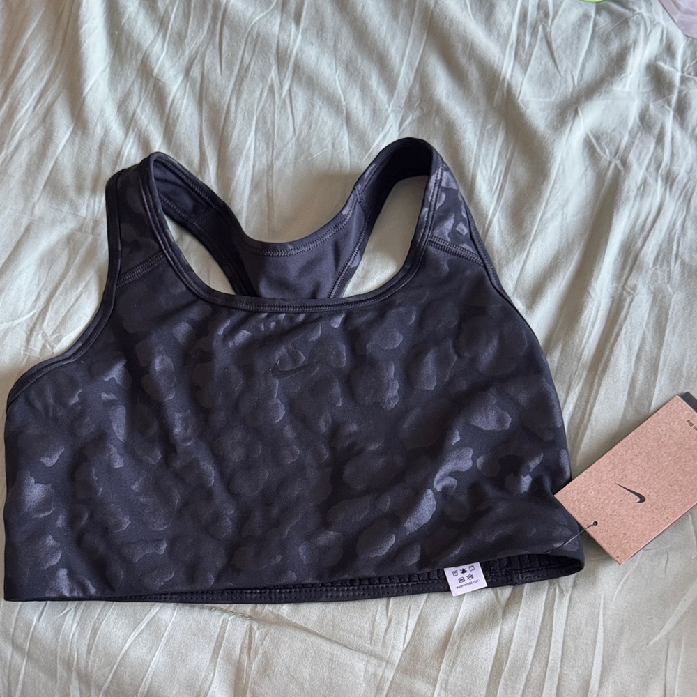 Nike Black Camouflage Sports Bra